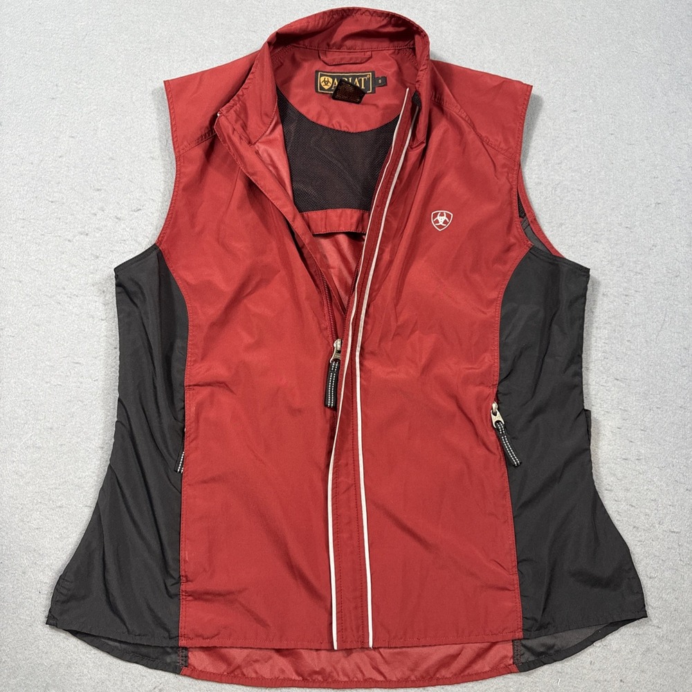 Ariat Women's Softshell Vest Small Red/Black AriatTEK Outdoors Riding Reflective
